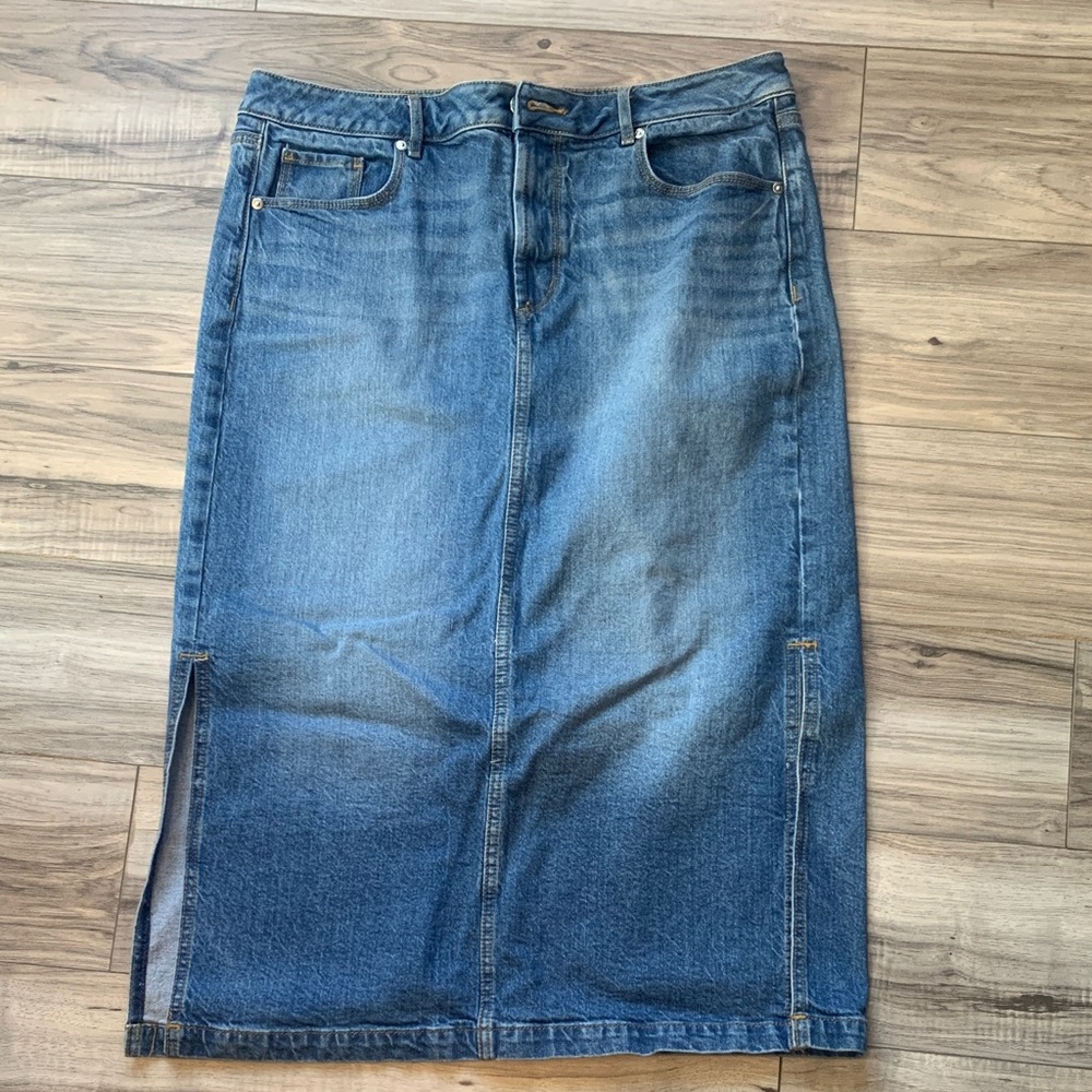 LOFT Blue Denim Skirt